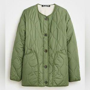JCREW Women’s Reversible puffer jacket with PrimaLoft NWT Size L